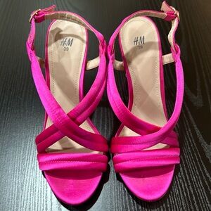Satin Pink Pumps
